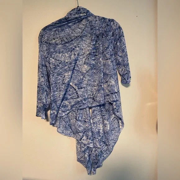 Ruby Rd. Blue and White Cardigan - Picture 3 of 4